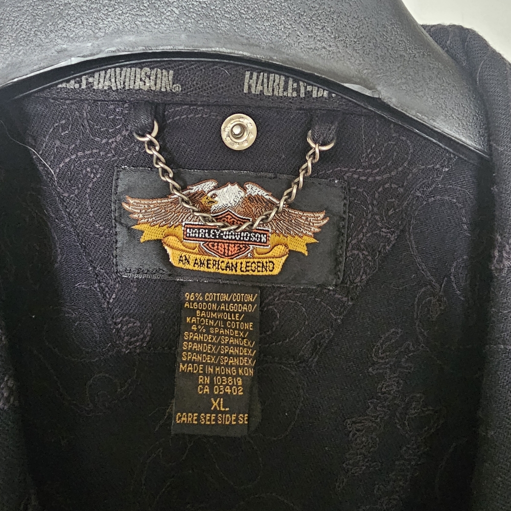 Harley-Davidson Black Patterned Jacket - image 2
